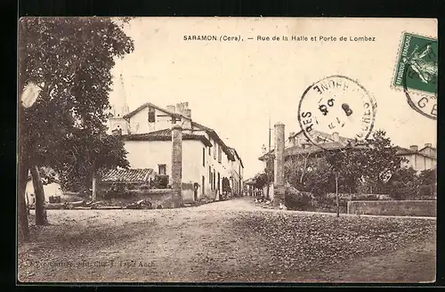 AK Saramon, Rue de la Halle et Porte de Lombez