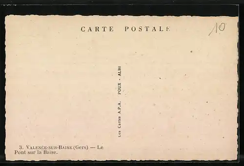 AK Valence-sur-Baise, Pont sur la Baise