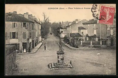 AK Condom, Place Voltaire et Avenue d`Agen