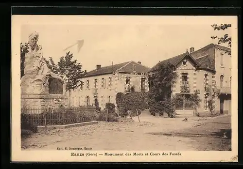 AK Eauze, Monument des Morts et Cours des Fosses