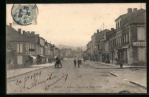 AK Auch, Avenue d`Alsace et Patte d`Oie