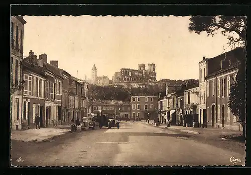 AK Auch, Avenue de la Gare et Basilique Ste-Marie