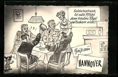 AK Bundeswehr-Standort Karlsruhe, Soldatentrunk ist edle Pflicht..., Soldatenhumor