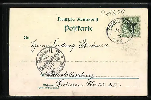 Lithographie Potsdam, Friedenskirche, Neues Palais, Mausoleum