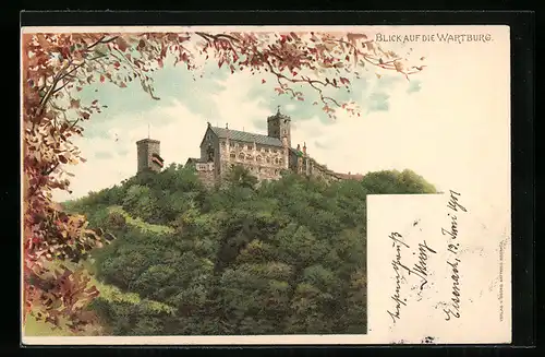 Lithographie Wartburg, Totalansicht