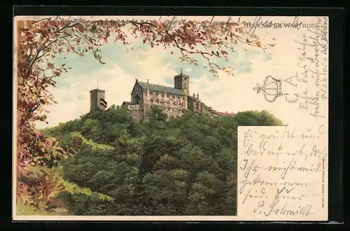 Lithographie Wartburg, Totalansicht