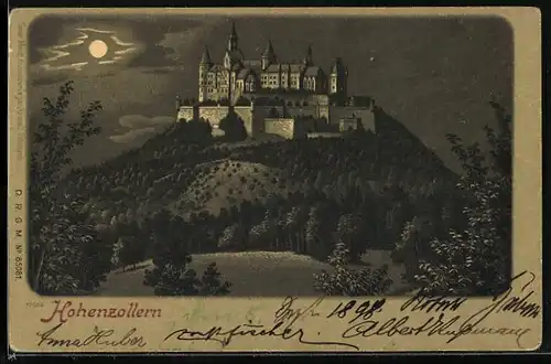 Lithographie Hohenzollern, Ortsansicht