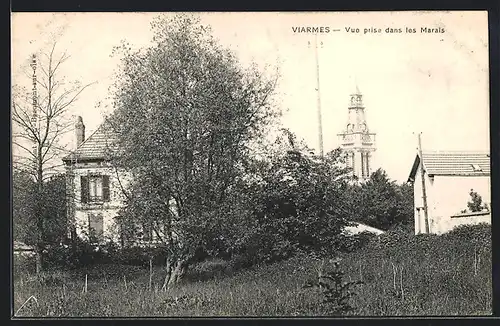 AK Viarmes, Vue prise dans les Marais