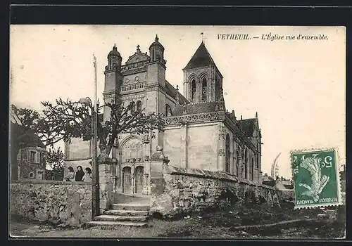 AK Vetheuil, L`Eglise vue d`ensemble