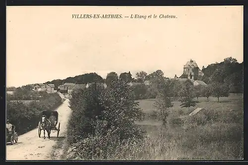 AK Villers-en-Arthies, L`Etang et le Chateau