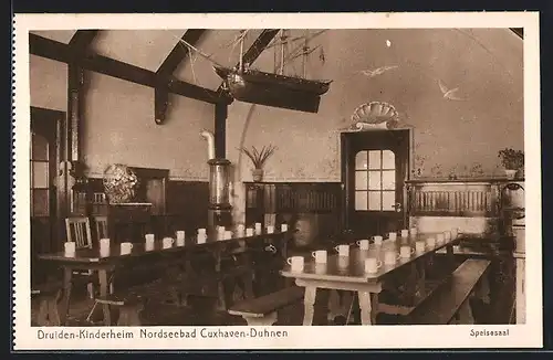 AK Cuxhaven-Duhnen / Nordsee, Druiden-Kinderheim der Speisesaal