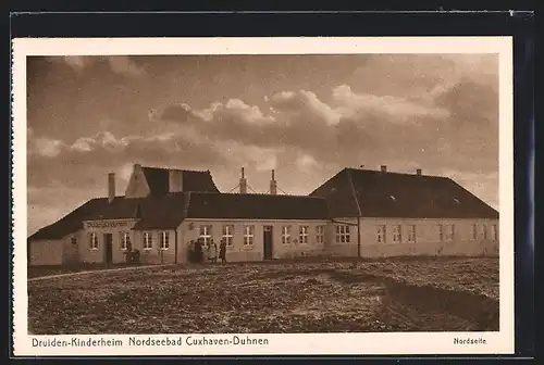 AK Cuxhaven-Duhnen, Nordseebad, Druiden-Kinderheim, Nordseite