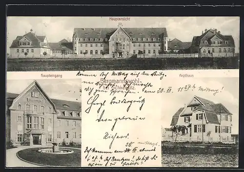 AK Schkeuditz, Bergmannswohl, Haupteingang, Arzthaus