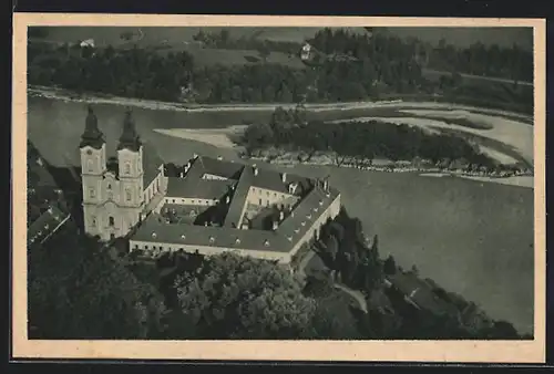 AK Vornbach a. Inn, Schloss Vornbach, Fliegeraufnahme