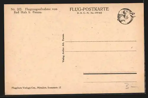 AK Passau-Hals, Fliegeraufnahme des Ortes