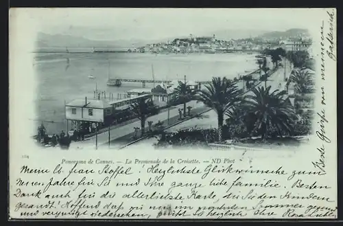 AK Cannes, Panorama & la Promenade de la Croisette