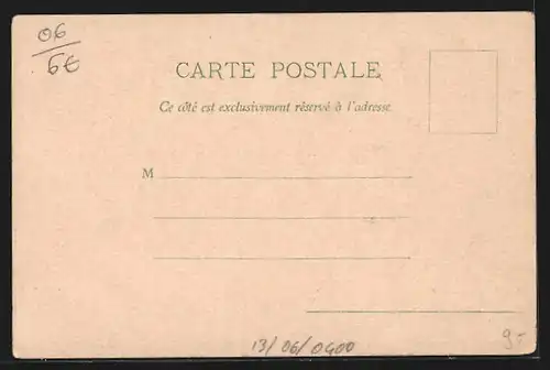 Lithographie Nice, Promenade des Anglais, Promenadenansicht