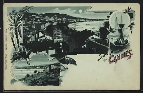 Lithographie Cannes, Vue Générale