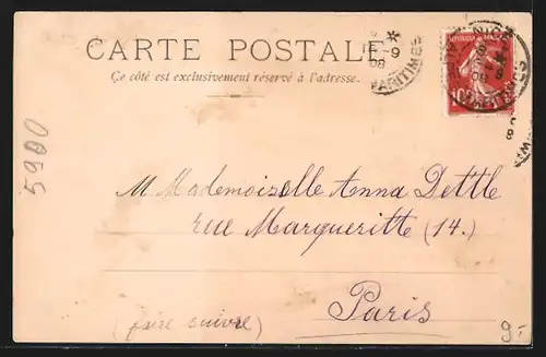 Lithographie Nice, Promenade des Anglais