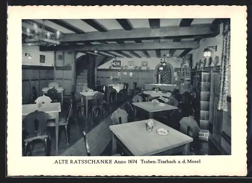 AK Traben-Trarbach a. d. Mosel, Gasthaus Alte Ratsschänke Rudolf Schmidt, Innenansicht