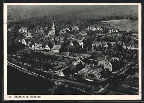 AK Berlin-Spandau, Ev. Johannesstift, Fliegeraufnahme