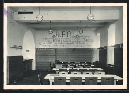 AK Würzburg, Weinstube im Juliusspital (Innenansicht)