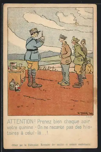 AK Französische Soldaten in Uniform