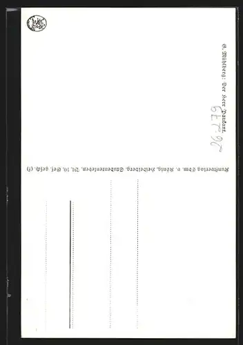 Künstler-AK Georg Mühlberg: Der Herr Paukant mit Schläger