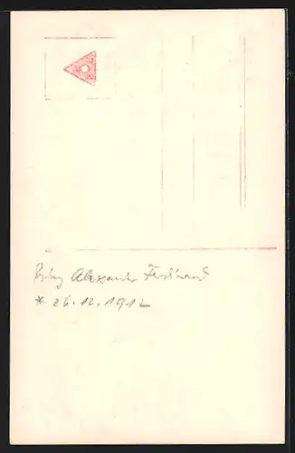 AK Prinz August Wilhelm von Preussen mit seinem Sohn im Anzug