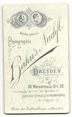 Fotografie Hahn`s Nachf., Dresden, Portrait junge Dame im modischen Kleid mit Puffärmeln