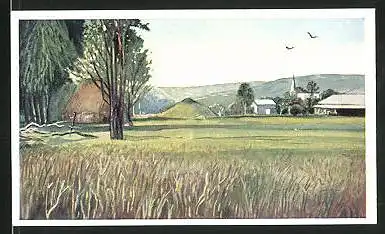 Sammelbild Stollwerck Schokolade, Reise um die Welt, Deutsches Dorf in Südaustralien