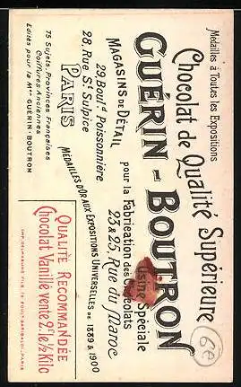 Sammelbild Chocolat Guérin-Boutron, Fräulein in Tracht, Valognes-Manche