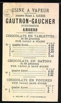 Sammelbild Gautron-Gaucher Chocolaterie Angevine, Tonnéau, zwei Kinder in barocker Kleidung