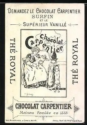 Sammelbild Chocolat Carpentier, Epoque Louis XIII. Spaziergang