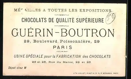 Sammelbild Chocolat Guérin-Boutron, Kinder in hübschen Kleidern mit Puppenwagen