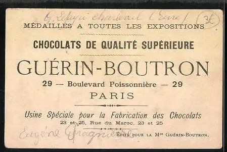 Sammelbild Chocolat Guérin-Boutron, la Patache du Diligence