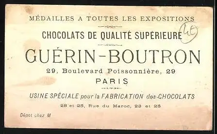 Sammelbild Chocolat Guérin-Boutron, Pas de Chance, Soldaten stehen in Reih' und Glied