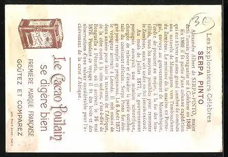 Sammelbild Goutez et Comparez, le Cacao Poulain, les Rapides de la Riviére Couqueima, Traversée 1877, Seppa Pinto