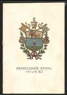 Sammelbild Dresden, Cigarettenfabrik Sulima, Wappen der europäischen Staaten, Päpstlicher Stuhl