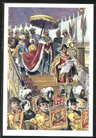 Sammelbild Dissen, Fritz Homann AG, Geschichte unserer Welt, Bild 155, Englischer Vizekönig in Indien, Krönung 1876