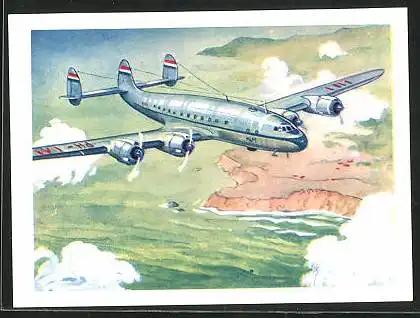 Sammelbild Fritz Homann AG, Luftverkehr II., Transozean-Flugzeug