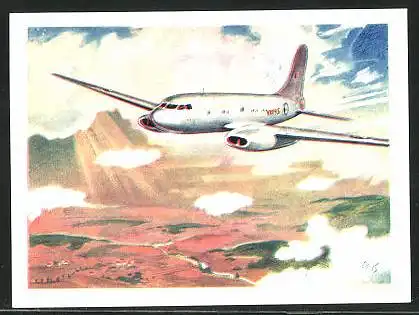 Sammelbild Fritz Homann AG, Luftverkehr II, Düsenflugzeug Tudor VIII