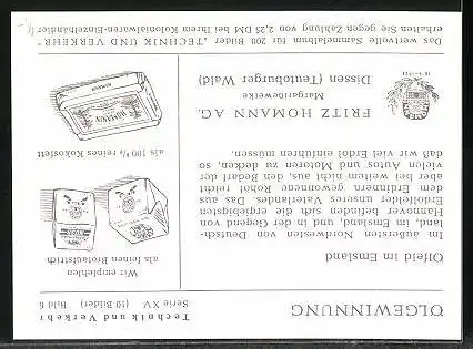 Sammelbild Fritz Homann AG, Ölgewinnung, Ölfeld im Emsland