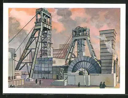 Sammelbild Fritz Homann AG, Kohleförderung, Kohlenzeche