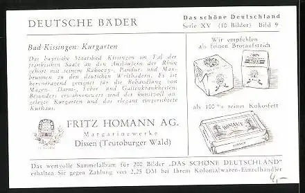 Sammelbild Fritz Homann AG, Bad Kissingen, Kurgarten