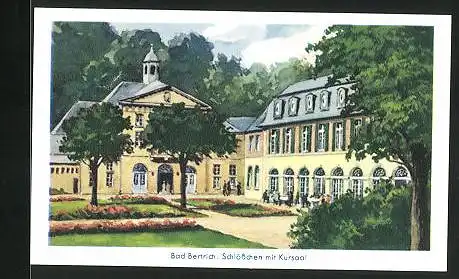 Sammelbild Fritz Homann AG, Deutsche Bäder, Bad Bertrich, Schlösschen mit Kursaal