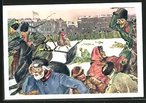 Sammelbild Fritz Homann AG, Geschichten unserer Welt, Unruhen in Petersburg