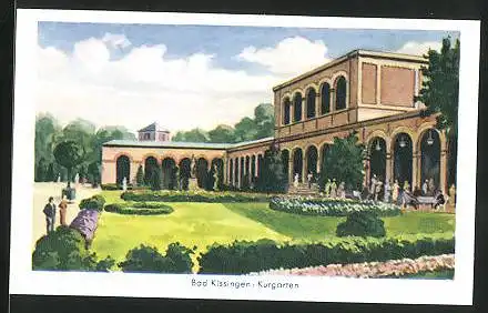 Sammelbild Fritz Homann AG, Deutsche Bäder, Bad Kissingen, Kurgarten