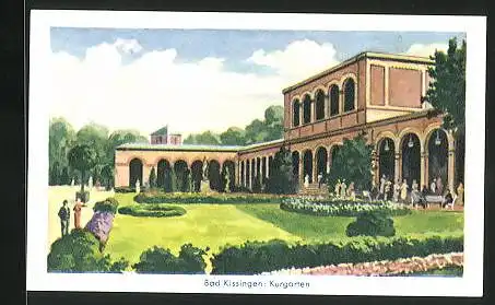 Sammelbild Fritz Homann AG, Deutsche Bäder, Bad Kissingen, Kurgarten