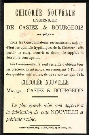 Sammelbild Casiez & Bourgeois, Chicorée Nouvelle, le Soleil, niedlicher Bube mit Sonnenblume